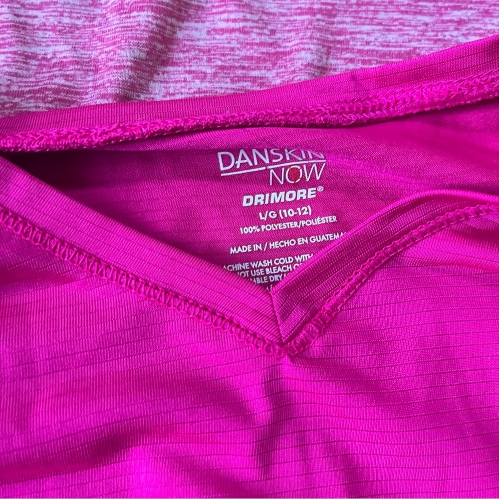 Danskin Old Navy Lot 4 Pink Athletic Tops Girls Youth Large Long Sleeve Shirts - Picture 6 of 9